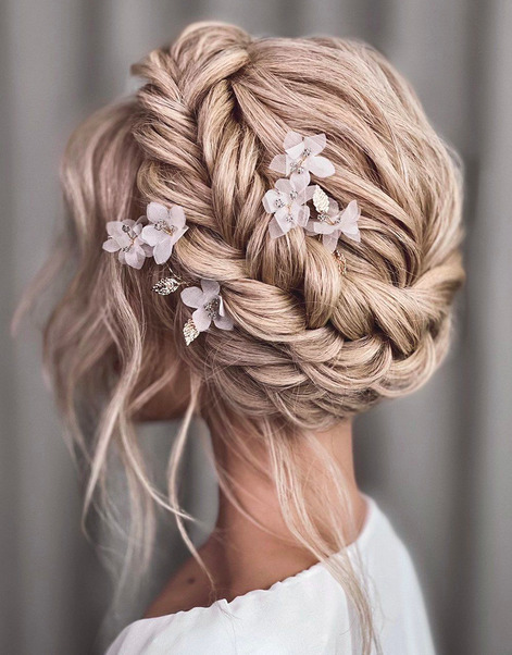 Braided crown hairstyle